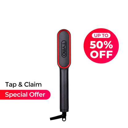 TYMO RING Plus Hair Straightener Comb - Effortless Styling with Comfort Grip & Negative Ionic Technology