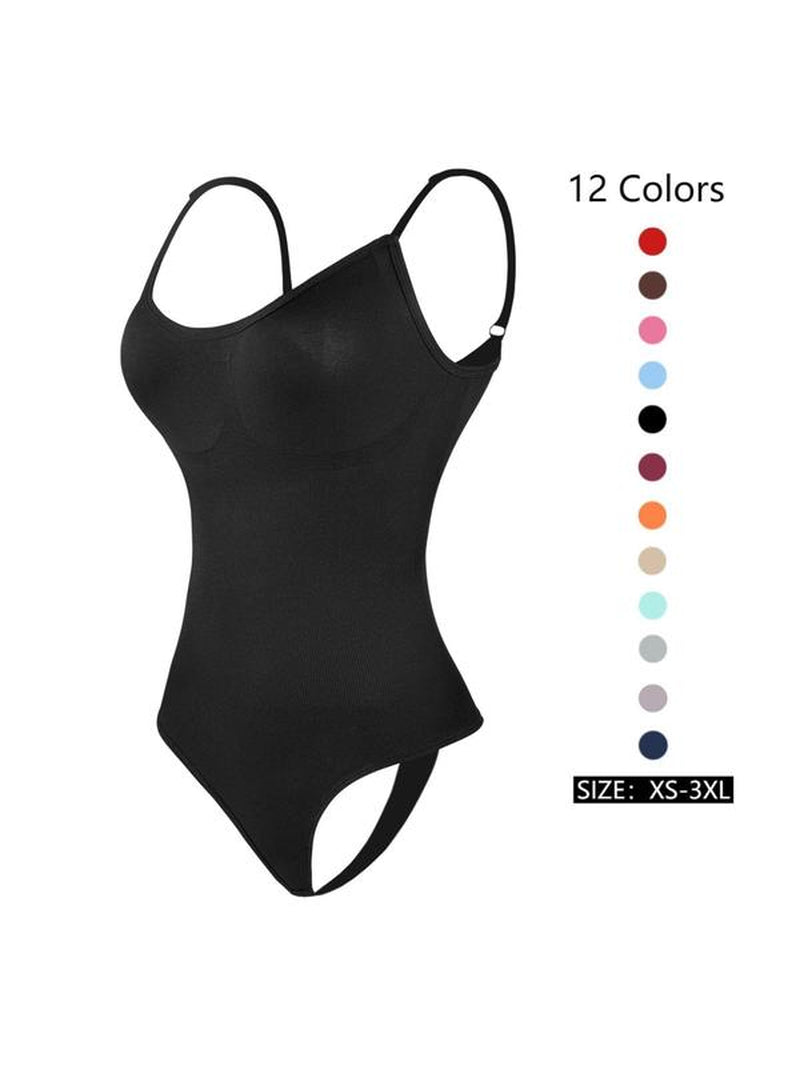 Ultimate Women's Adjustable Strap Shapewear Bodysuit - Seamless Tummy Control & Butt Lifting for Everyday Comfort and Style - Perfect for Back to School and Curvy Holiday Looks 2024