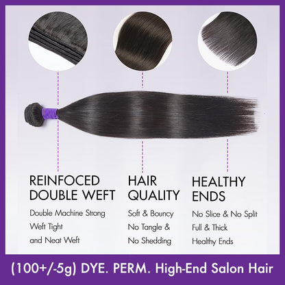 LUVME Premium 13A 100% Virgin Remi Human Hair - Luxurious Body Wave & Deep Wave Bundles for Salon-Quality Style