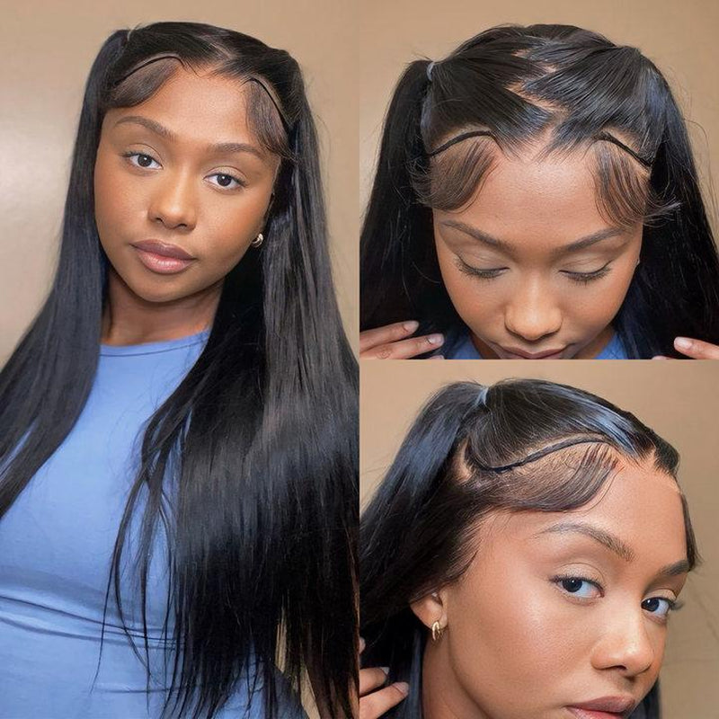 Asteria Glueless Ready-to-Wear 13X4 Lace Frontal Wig - Pre-Styled, Pre-Bleached Human Hair for Effortless Elegance