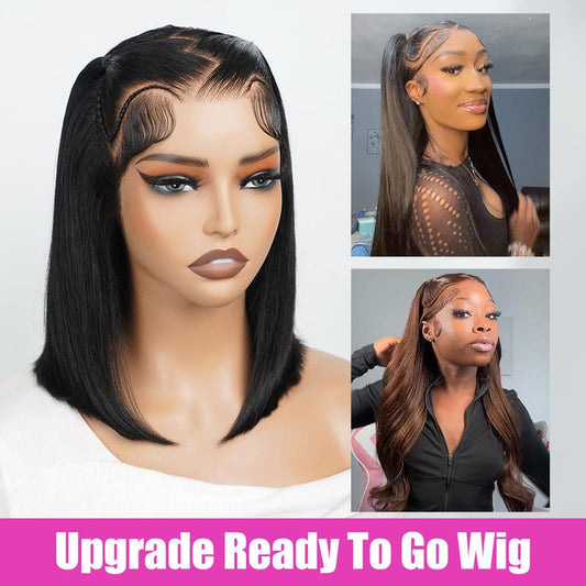 Asteria Glueless Ready-to-Wear 13X4 Lace Frontal Wig - Pre-Styled, Pre-Bleached Human Hair for Effortless Elegance